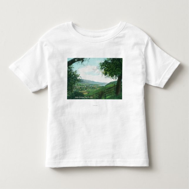 T-shirt Pour Les Tous Petits Vue aérienne de ville des collines (Devant)