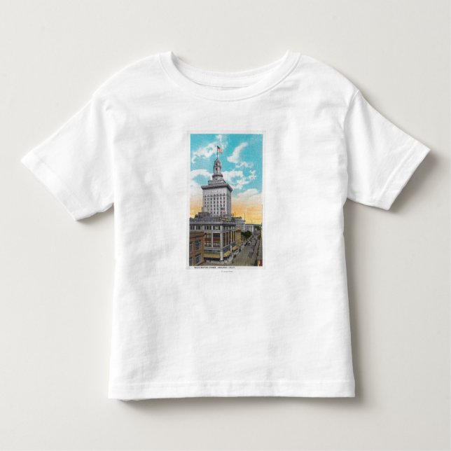 T-shirt Pour Les Tous Petits Vue aérienne de Washington StreetOakland, CA (Devant)