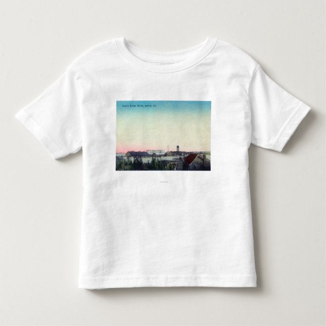 T-shirt Pour Les Tous Petits Vue aérienne des travaux en caoutchouc de (Devant)