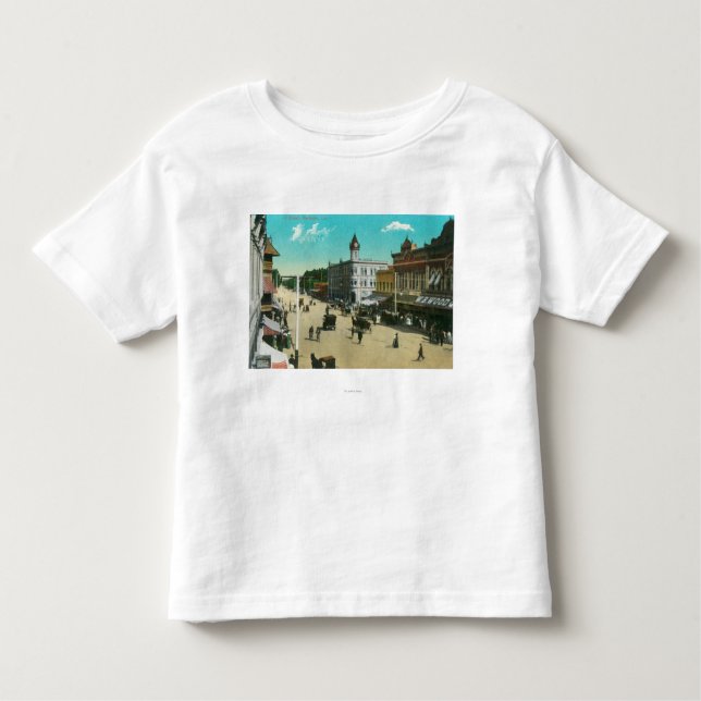T-shirt Pour Les Tous Petits Vue aérienne d'I StreetModesto, CA (Devant)