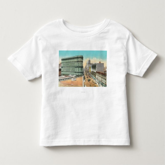 T-shirt Pour Les Tous Petits Vue aérienne du bâtiment d'inondation (Devant)