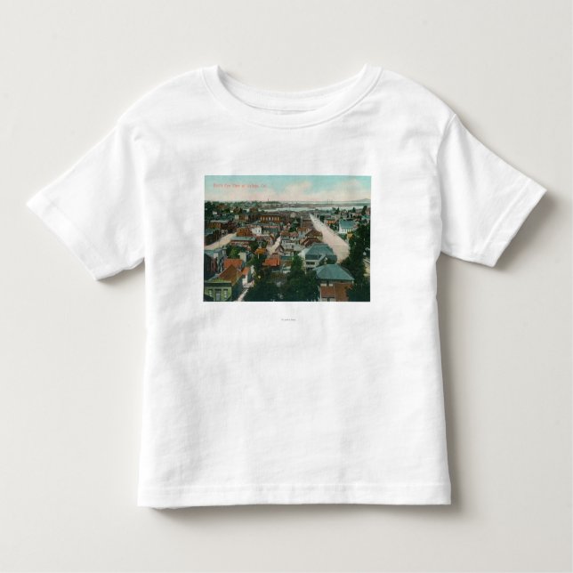 T-shirt Pour Les Tous Petits Vue aérienne du CityVallejo, CA (Devant)