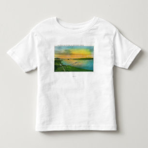 T-shirt Pour Les Tous Petits Vue aérienne du pont de baie à Hayward, CA