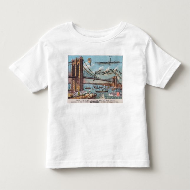 T-shirt Pour Les Tous Petits Vue aérienne du pont de Willimantic (Devant)