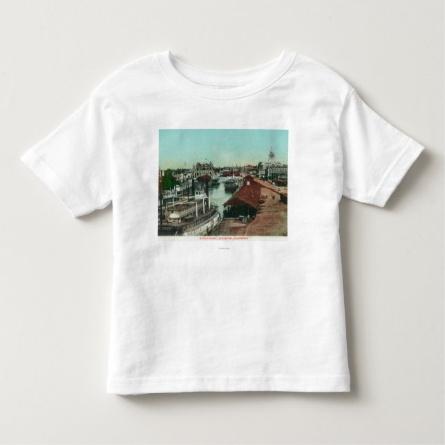 T-shirt Pour Les Tous Petits Vue aérienne du WaterfrontStockton, CA (Devant)