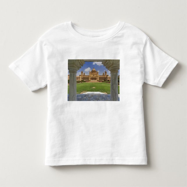 T-shirt Pour Les Tous Petits Vue arrière de l'hôtel Umaid Bhawan Palace, Jodjpu (Devant)