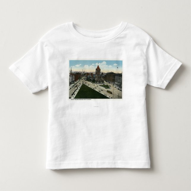 T-shirt Pour Les Tous Petits Vue carrée de Copley d'église Trinity (Devant)