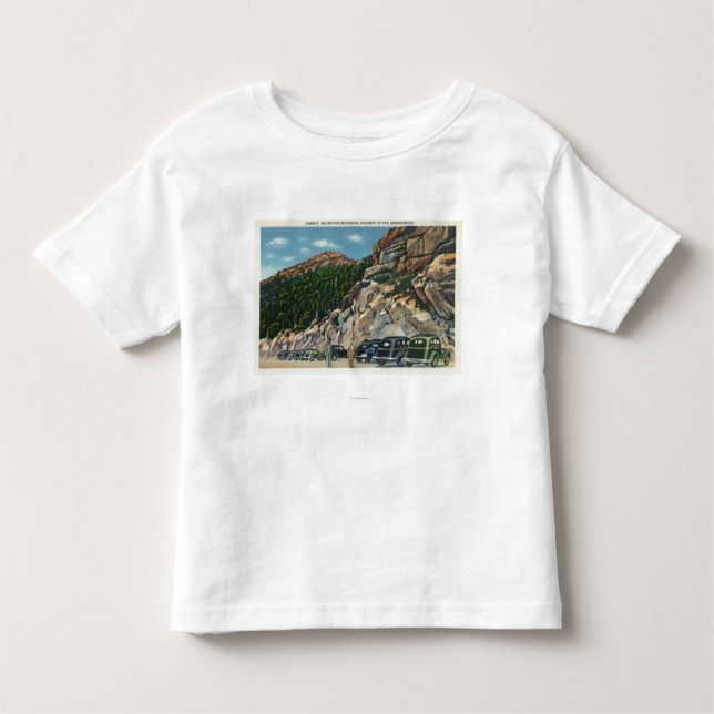 T-shirt Pour Les Tous Petits Vue d'aire de stationnement du sommet (Devant)