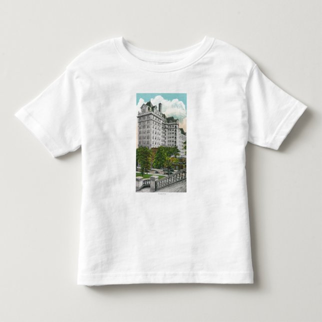 T-shirt Pour Les Tous Petits Vue d'approche de capitol de bâtiment du téléphone (Devant)