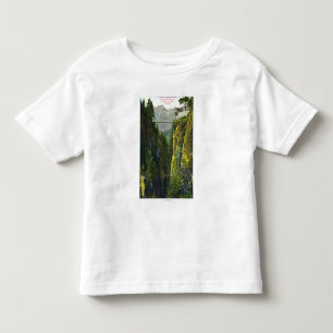 T-shirt Pour Les Tous Petits Vue de canyon de Capilano de montagne de couronne