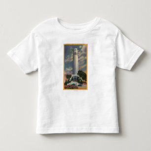 T-shirt Pour Les Tous Petits Vue de colline de télégraphe avec le mémorial d