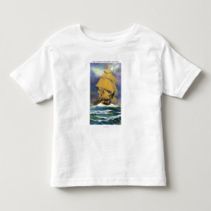 T-shirt Pour Les Tous Petits Vue de constitution de frégate, vieil Ironsides