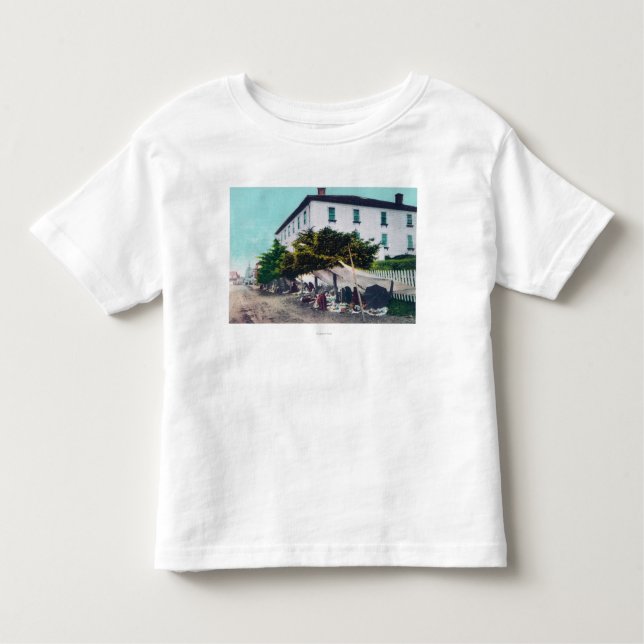 T-shirt Pour Les Tous Petits Vue de curiosité esquimaude VendersSitka, AK (Devant)