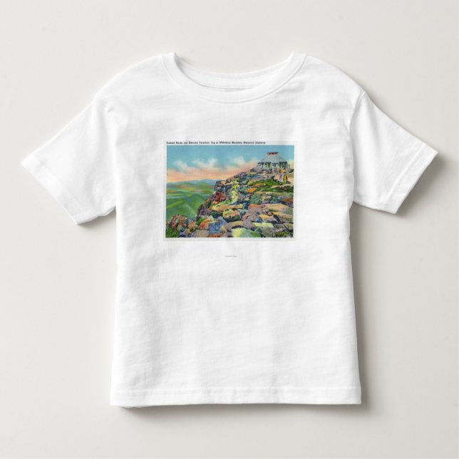 T-shirt Pour Les Tous Petits Vue de la Chambre de sommet, terminal d'ascenseur (Devant)