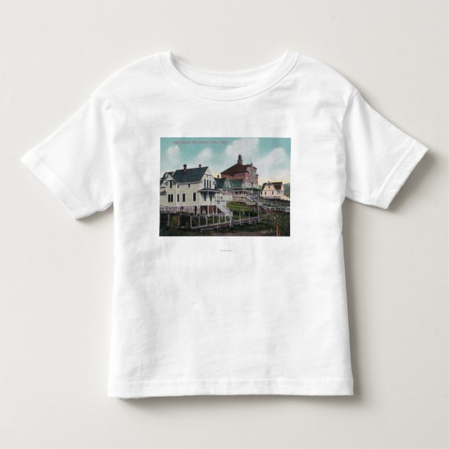 T-shirt Pour Les Tous Petits Vue de la colline de lycée, résidences (Devant)