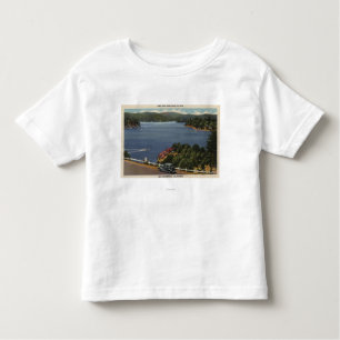 T-shirt Pour Les Tous Petits Vue de la commande de bord de lac près du barrage