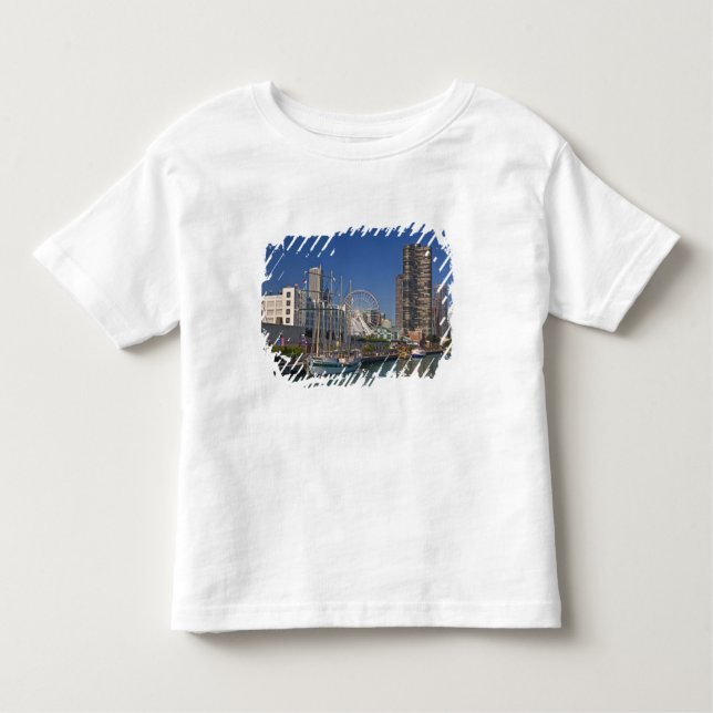 T-shirt Pour Les Tous Petits Vue de la Marine Pier 2 de Chicago (Devant)