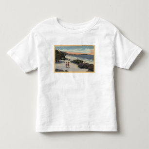 T-shirt Pour Les Tous Petits Vue de la plage, marche de Sunbathers