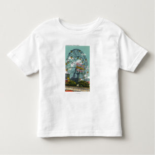 T-shirt Pour Les Tous Petits Vue de la roue de Ferris célèbre de merveille