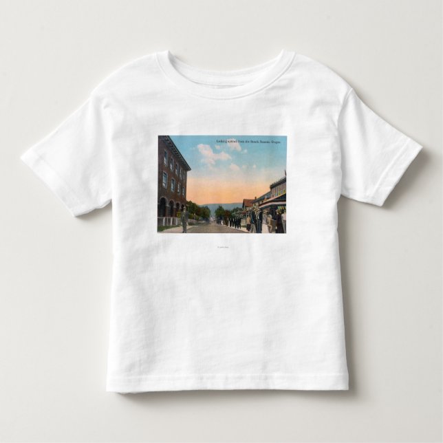 T-shirt Pour Les Tous Petits Vue de la ville haute du BeachSeaside, OU (Devant)