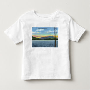 T-shirt Pour Les Tous Petits Vue de lac de dock d'auberge de Whiteface