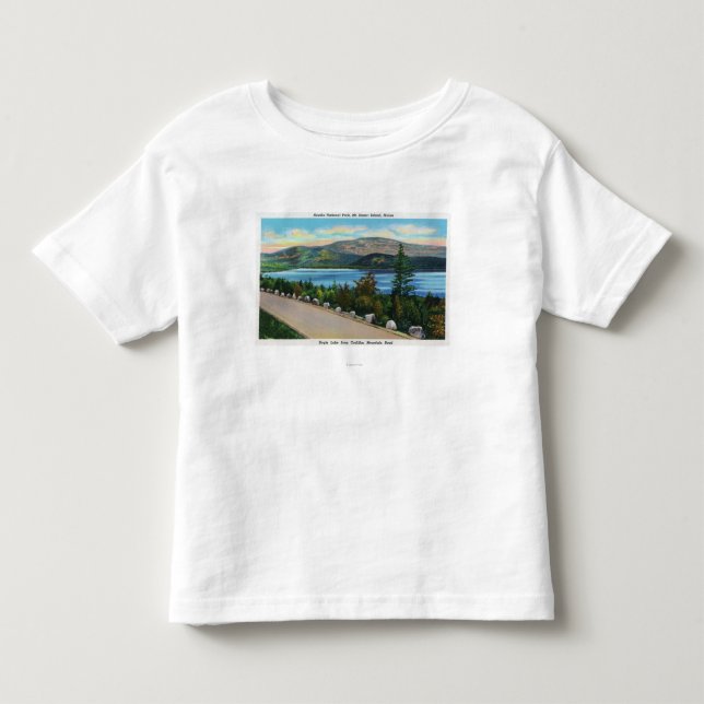 T-shirt Pour Les Tous Petits Vue de lac eagle de route de Cadillac Mt (Devant)
