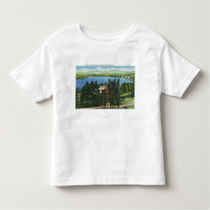 T-shirt Pour Les Tous Petits Vue de lac mirror et d'auberge de lac mirror