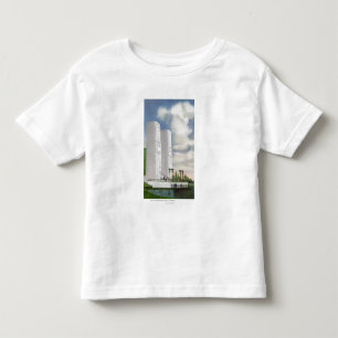 T-shirt Pour Les Tous Petits Vue de l'atterrissage et des pylônes de bateau