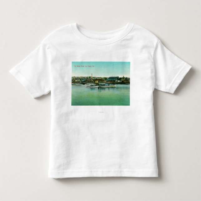 T-shirt Pour Les Tous Petits Vue de l'eau FrontSan Diego, CA (Devant)