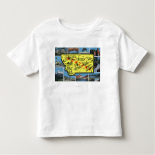 T-shirt Pour Les Tous Petits Vue de l'état avec des villes, vues pittoresques