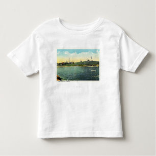 T-shirt Pour Les Tous Petits Vue de l'île de Cushing de la tête blanche