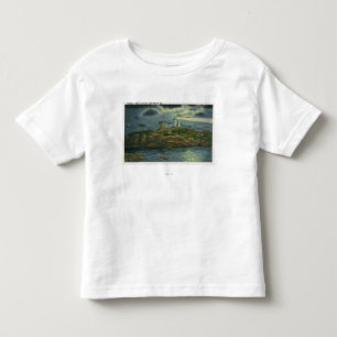 T-shirt Pour Les Tous Petits Vue de plage de York du phare de protubérance à