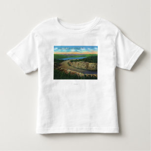 T-shirt Pour Les Tous Petits Vue de roche coupée sur Cadillac Mt regardant