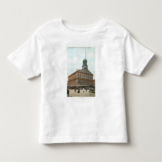 T-shirt Pour Les Tous Petits Vue de rue du Faneuil Hall (Devant)