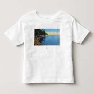 T-shirt Pour Les Tous Petits Vue de Shoreline de pavillon de parc de lac seneca