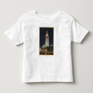 T-shirt Pour Les Tous Petits Vue de soirée du bâtiment de ferry