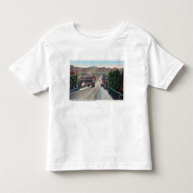 T-shirt Pour Les Tous Petits Vue de viaduc de StreetPocatello central, (Devant)