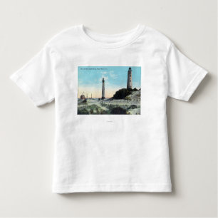 T-shirt Pour Les Tous Petits Vue de vieux et nouveau LighthouseCape Henry, VA