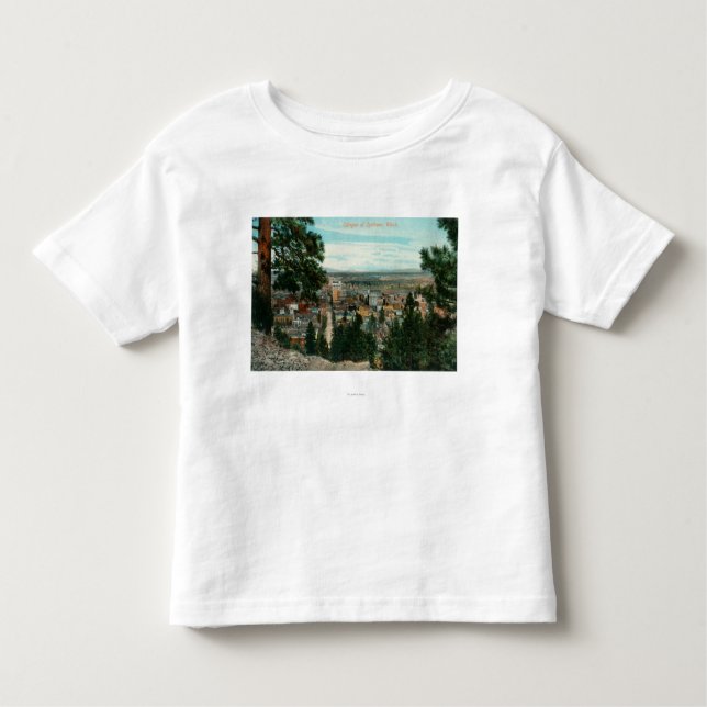 T-shirt Pour Les Tous Petits Vue de ville par les arbres (Devant)