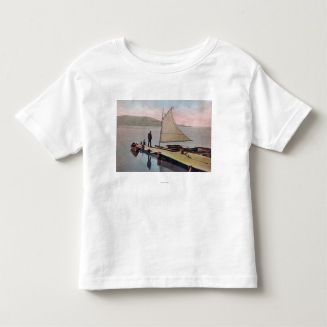 T-shirt Pour Les Tous Petits Vue de voilier accouplé chez l'Utah LakeProvo, UT (Devant)