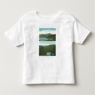 T-shirt Pour Les Tous Petits Vue de Whiteface Mt de colline de signal, coeur