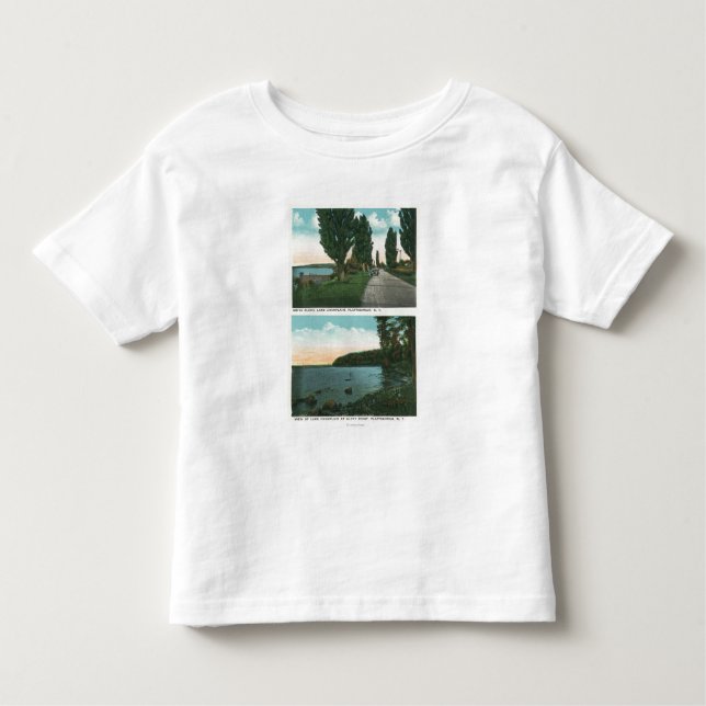 T-shirt Pour Les Tous Petits Vue d'entraînement de Champlain de lac (Devant)