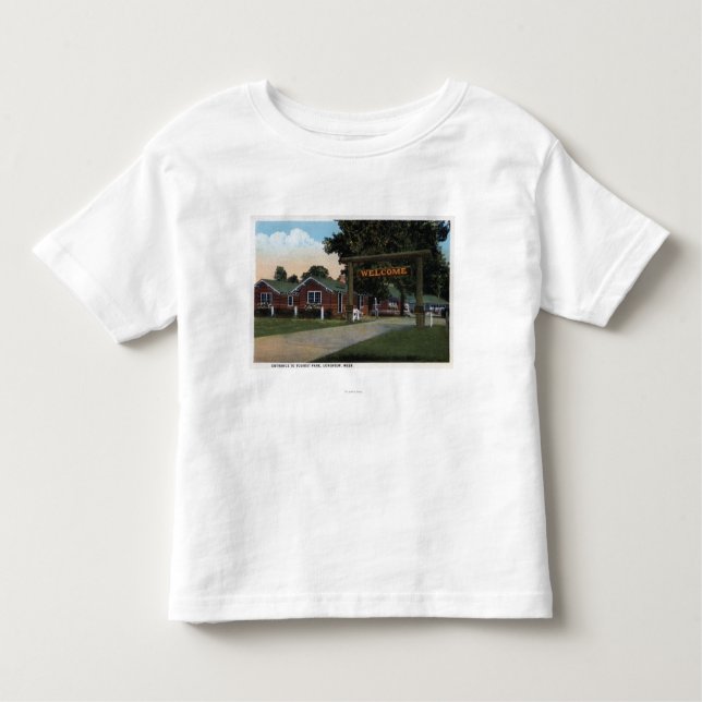 T-shirt Pour Les Tous Petits Vue d'entrée de parc de touristes (Devant)