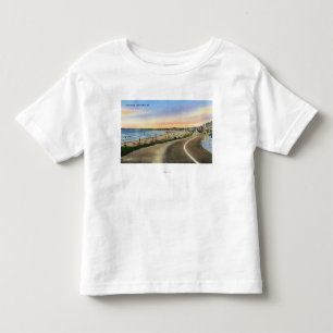 T-shirt Pour Les Tous Petits Vue des longs sables à la plage de York