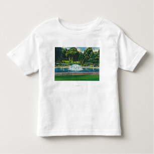 T-shirt Pour Les Tous Petits Vue d'étang commun de grenouille de Boston