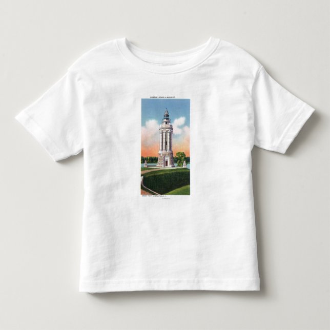 T-shirt Pour Les Tous Petits Vue du monument de mémorial de Champlain (Devant)