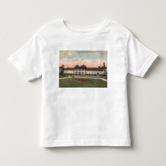 T-shirt Pour Les Tous Petits Vue du pavillon se baignant (Devant)