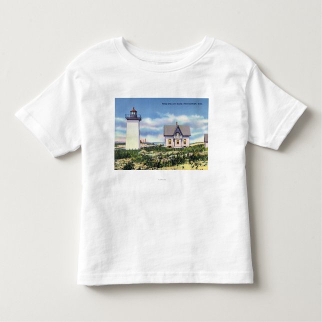 T-shirt Pour Les Tous Petits Vue du phare en bois d'extrémité (Devant)