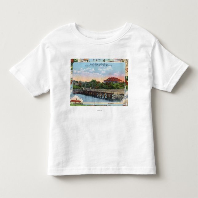 T-shirt Pour Les Tous Petits Vue du pont et du pavillion de Sewall (Devant)