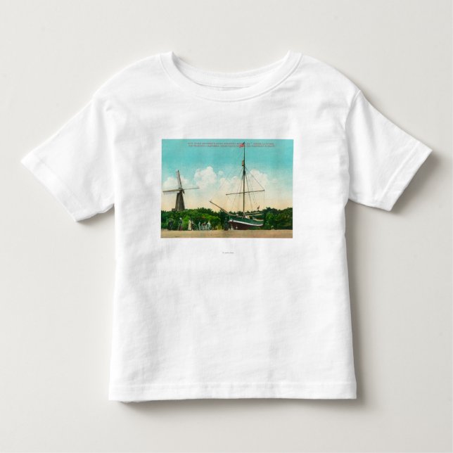 T-shirt Pour Les Tous Petits Vue du sloop arctique d'Amundsen (Devant)
